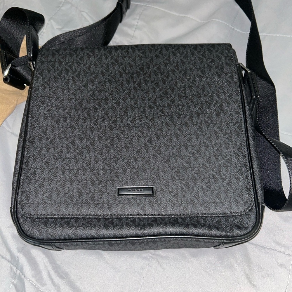 Michael Kors Black Patterned Messenger Bag